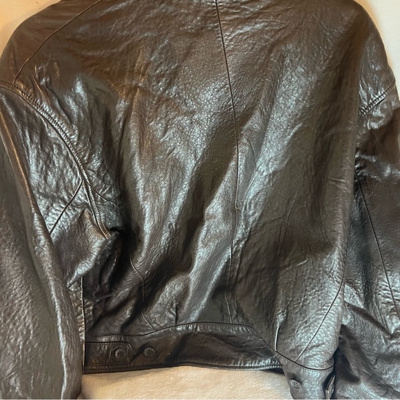 Vintage women’s  Blueline & company 100% leather bomber jacket. Size large - Picture 11 of 13